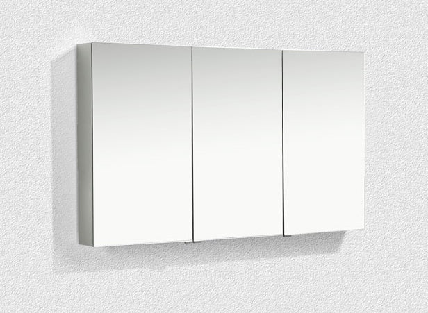 Belbagno Aluminium LED Mirror Cabinet 1200mm- Aluminium