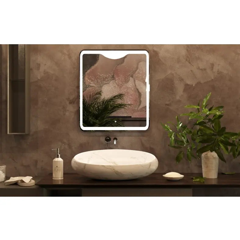 Belbagno - Belbagno Bath Mirror LED 600mm - Glass - Aqualux Bathrooms