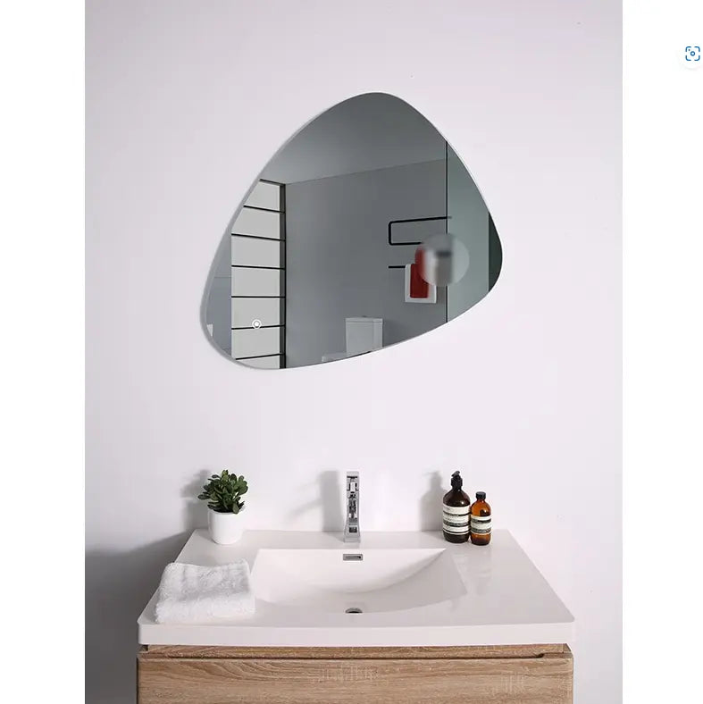 Belbagno - Belbagno Triangolo Led Bath Mirror 797mm - Glass - Aqualux Bathrooms