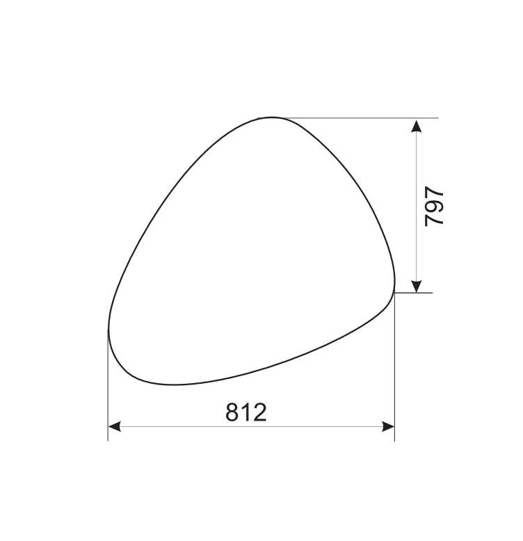 Belbagno - Belbagno Triangolo Led Bath Mirror 797mm - Glass - Aqualux Bathrooms