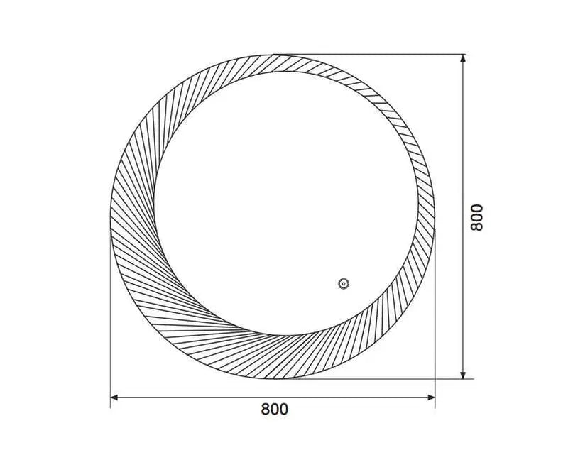 Belbagno - Belbagno Bucciano LED Bath Mirror 800mm - Glass - Aqualux Bathrooms