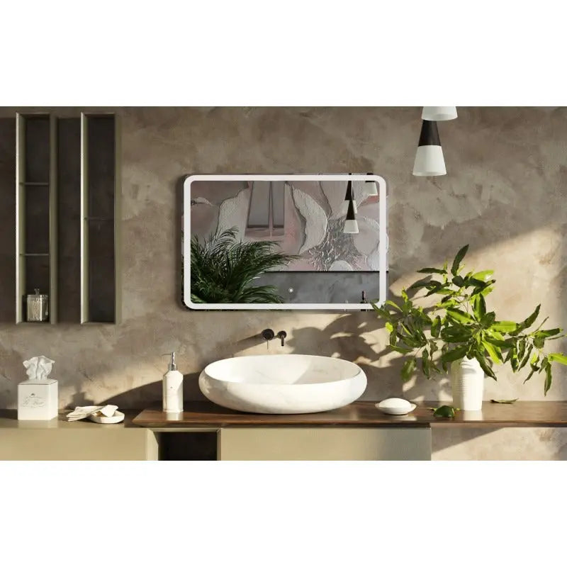 Belbagno - Belbagno Bath Mirror LED 900mm - Glass - Aqualux Bathrooms