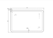 Belbagno - Belbagno Bath Mirror LED 900mm - Glass - Aqualux Bathrooms