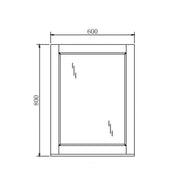 Belbagno - Belbagno Manhattan Bath Mirror 600mm - Glass - Aqualux Bathrooms