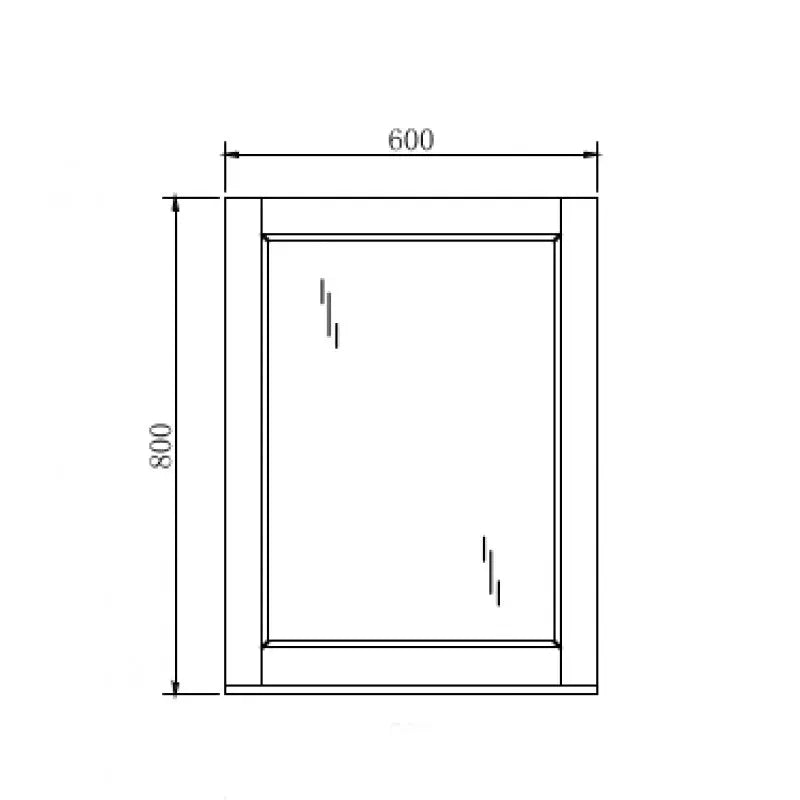 Belbagno - Belbagno Manhattan Bath Mirror 600mm - Glass - Aqualux Bathrooms