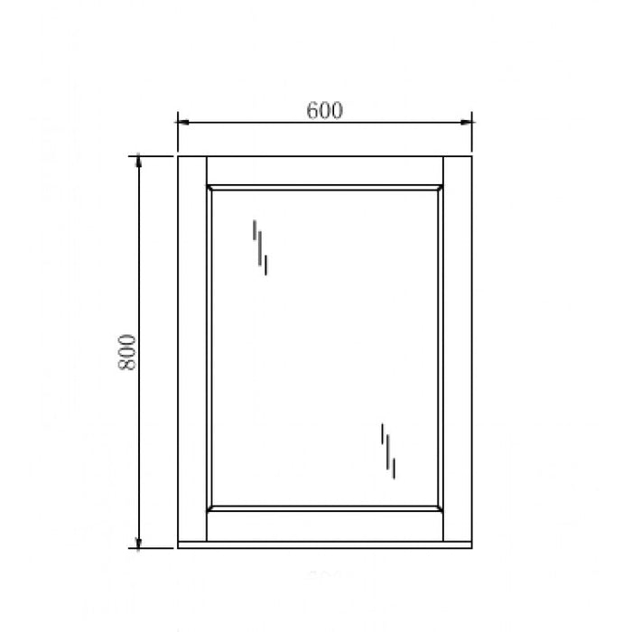 Belbagno Manhattan Bath Mirror 600mm - Glass