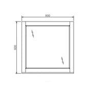 Belbagno - Belbagno Manhattan Bath Mirror 800mm- Glass - Aqualux Bathrooms