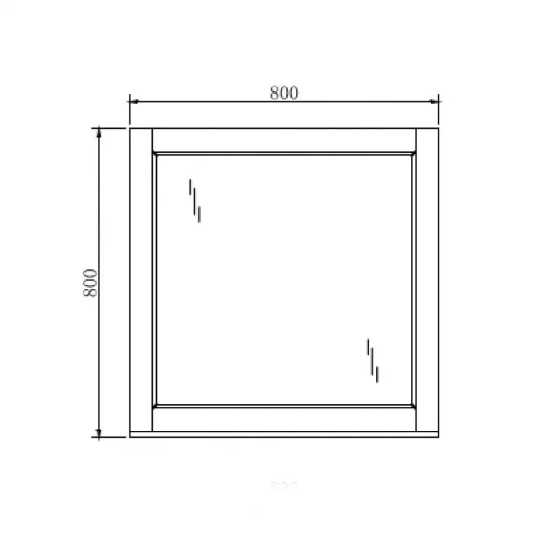 Belbagno - Belbagno Manhattan Bath Mirror 800mm- Glass - Aqualux Bathrooms
