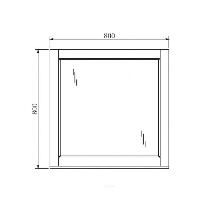 Belbagno Manhattan Bath Mirror 800mm- Glass