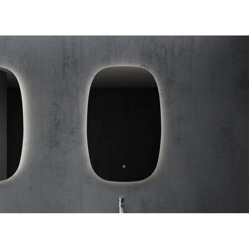 Belbagno - Belbagno Q-Line Led Bath Mirror 580mm - Glass - Aqualux Bathrooms