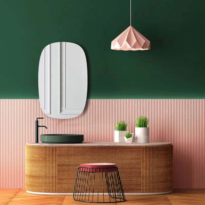 Belbagno - Belbagno Q-Line Led Bath Mirror 580mm - Glass - Aqualux Bathrooms