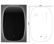 Belbagno - Belbagno Q-Line Led Bath Mirror 580mm - Glass - Aqualux Bathrooms