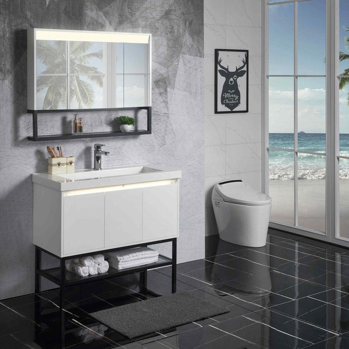 Belbagno Zero Led Mirror Cabinet 1000mm- Callacatta