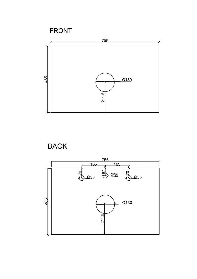 Fluted Rhea Floor Standing Vanity - Natural Oak (All Sizes)