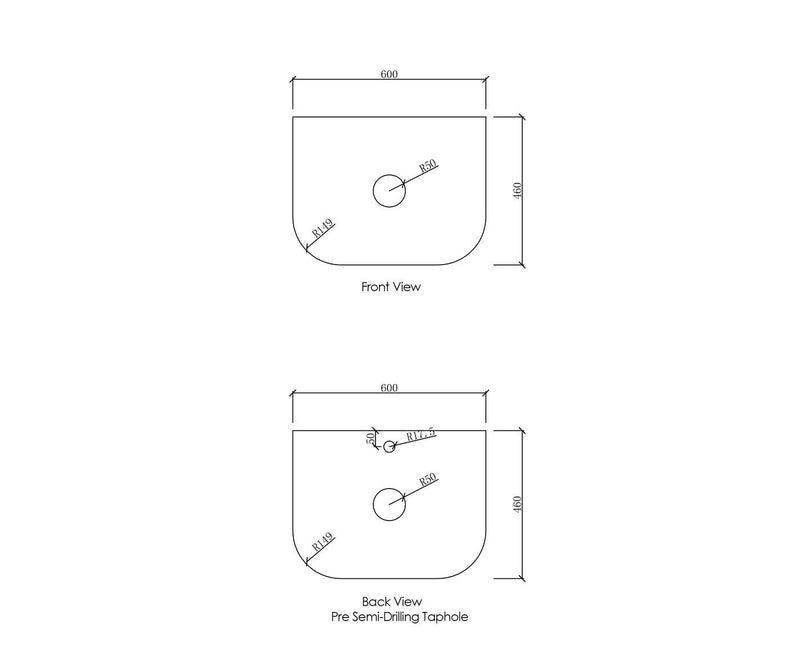 Otti Bondi Woodland Oak Fluted 600mm Curve Single Bowl Wall Hung Vanity