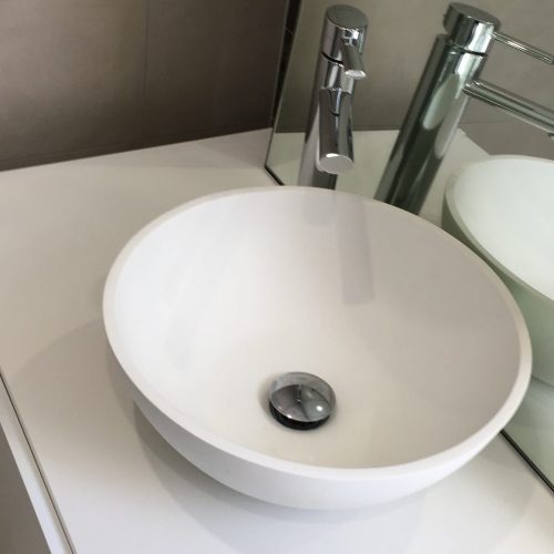 Pietra Bianca Sarah Above Counter Stone Basin