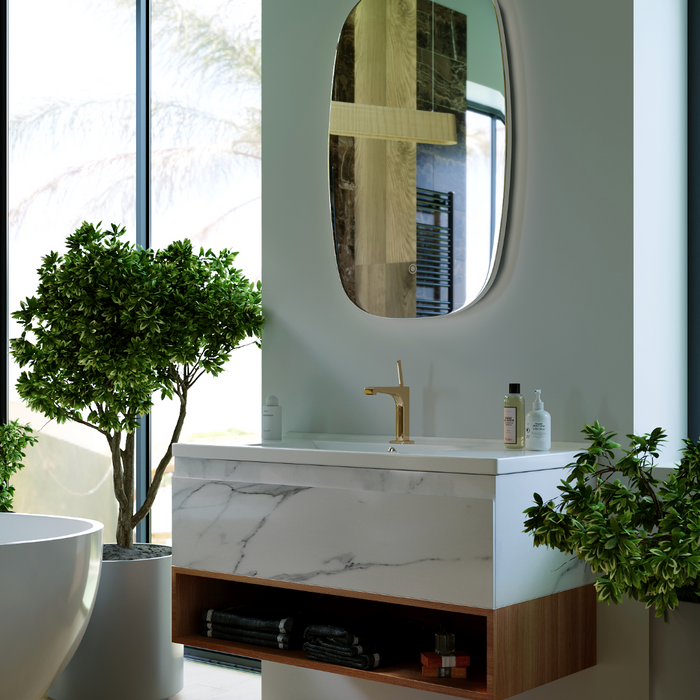 Belbagno Zero Callacatta 1000mm Wall Hung Vanity