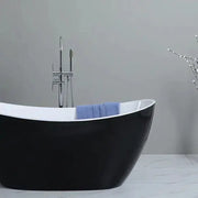 Evie Freestanding Bathtub 1500mm - Gloss Black and White - Aqualux Bathrooms- Poseidon