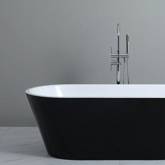 Ovia Black Free Standing - Non Overflow Bathtub