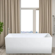 Theo Back To Wall Bathtub - Overflow - Aqualux Bathrooms- Poseidon