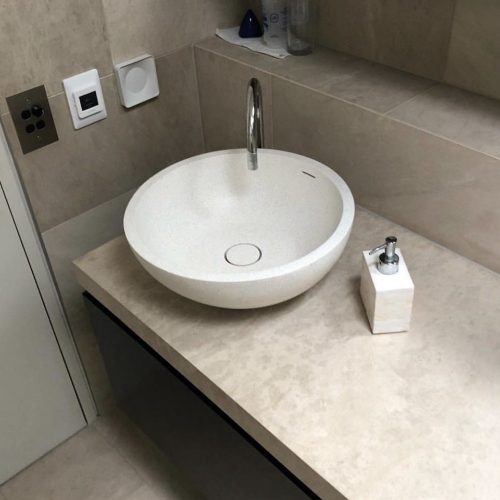 Pietra Bianca Surena Above Counter Stone Basins