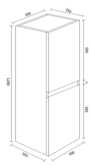 Mercio - Luna Tall Boy - Aqualux Bathrooms