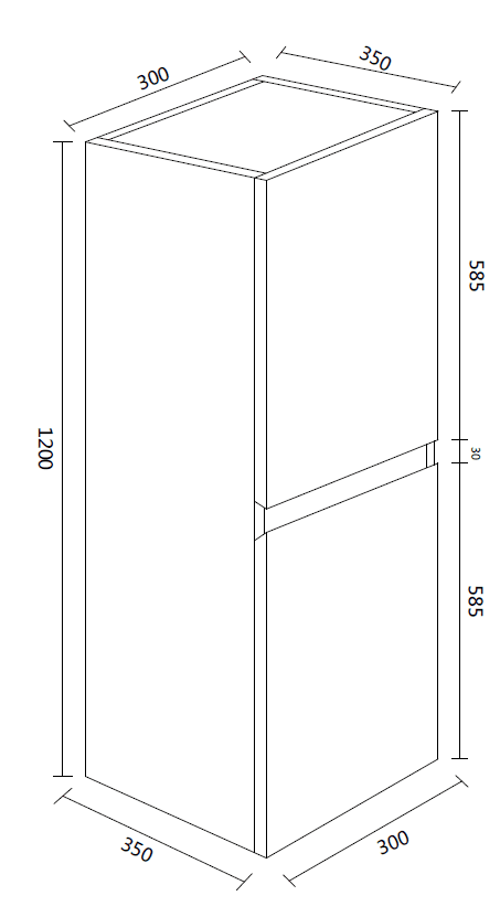 Mercio - Luna Tall Boy - Aqualux Bathrooms