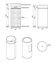 Belbagno - Belbagno Tesoro Pedestal Basin 380mm - Chrome - Aqualux Bathrooms