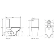 Mercio Toi Back To Wall Toilet Suite - Aqualux Bathrooms- Mercio