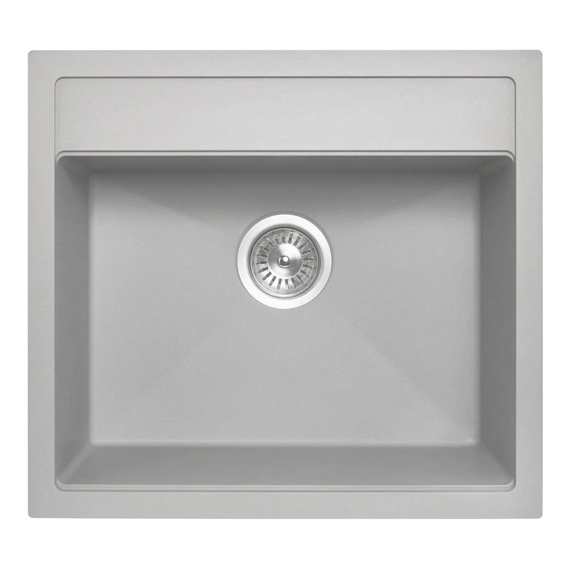 560 X 510 X 200mm Carysil Waltz 560 Single Bowl Granite Top/flush/under Mount Kitchen/laundry Sink