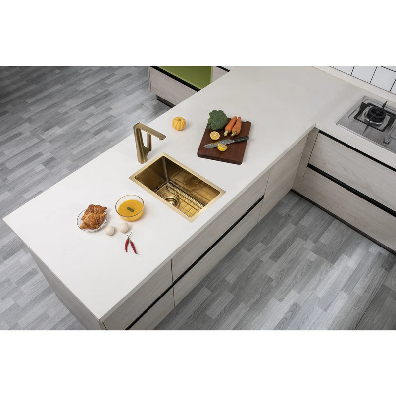 250x450x215mm 1.2mm Handmade Top/Undermount Single Bowl Kitchen Sink