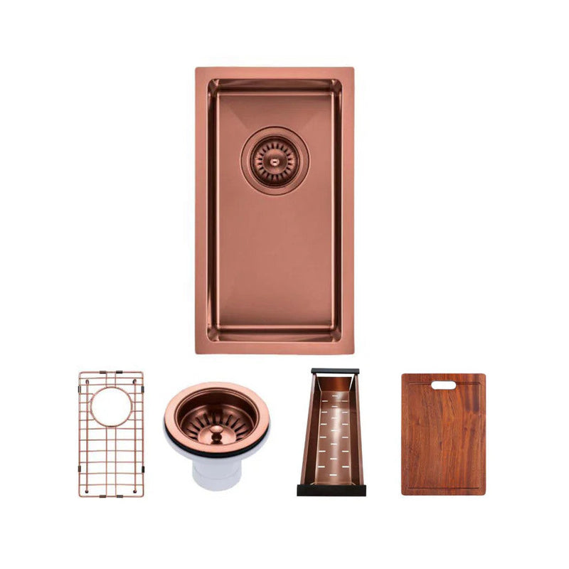 250x450x215mm 1.2mm Handmade Top/Undermount Single Bowl Kitchen Sink