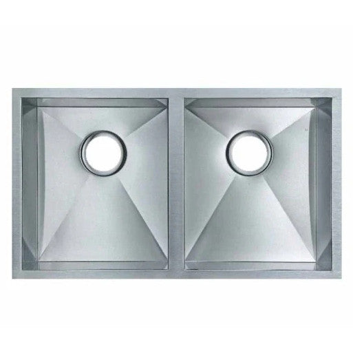 770*450*215mm Hand-Made Double Bowl Kitchen Sink