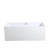 Theo Back To Wall Bathtub - Overflow - Aqualux Bathrooms- Poseidon