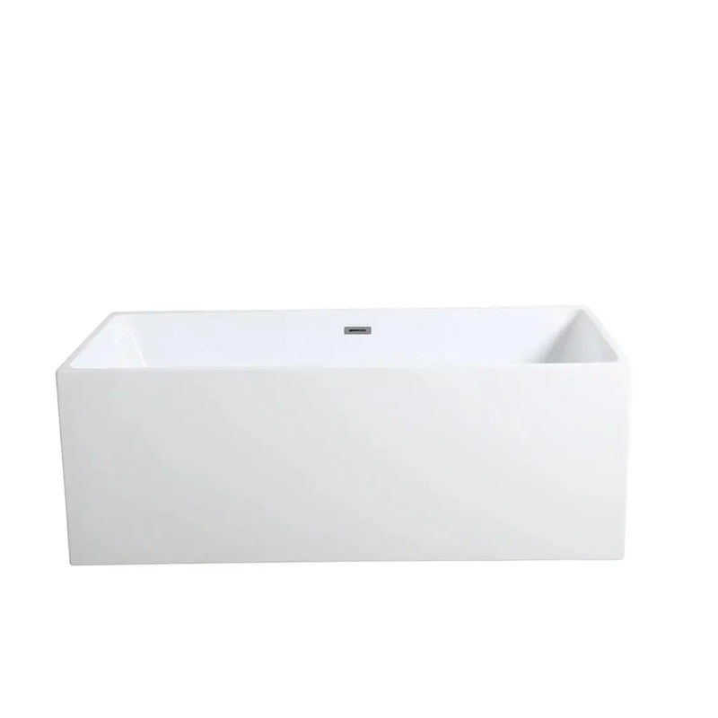 Theo Back To Wall Bathtub - Overflow - Aqualux Bathrooms- Poseidon