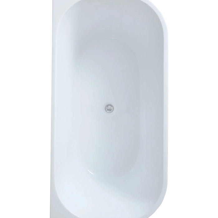 Elivia White Back to wall Bathtub - Non Overflow