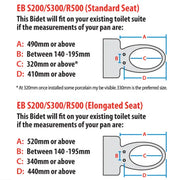 InteliCorp - Eco Bidet Seat - EB-R500E/EB-R500R - Aqualux Bathrooms