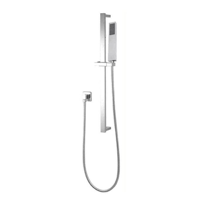 Square Brushed Nickel Hand Shower Rail without Handheld Shower(Stainless Steel Hose)