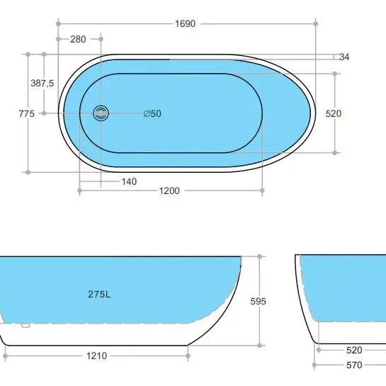 VEDA Freestanding Bathtub