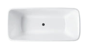 VENICE White Freestanding Bathtub 1500mm - Aqualux Bathrooms- Mercio