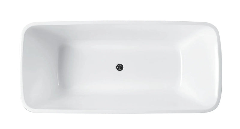 VENICE White Freestanding Bathtub 1500mm - Aqualux Bathrooms- Mercio