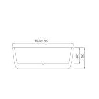 Venice 1500mm Freestanding Gloss White Bathtub