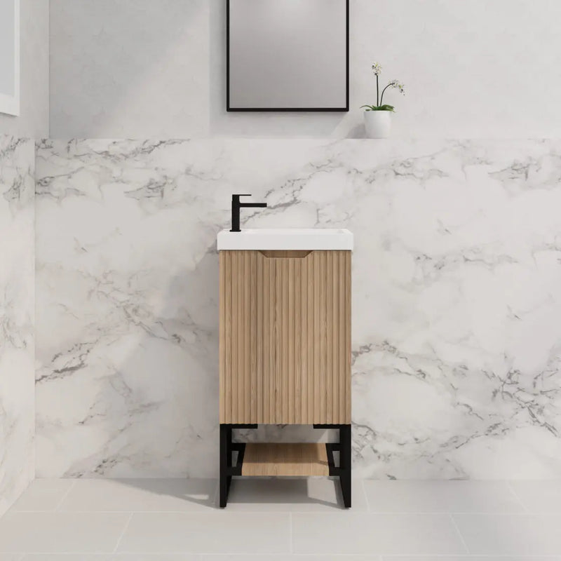 ABS Riva - Riva Bali Mini Freestanding Vanity 450mm - American Oak - Aqualux Bathrooms