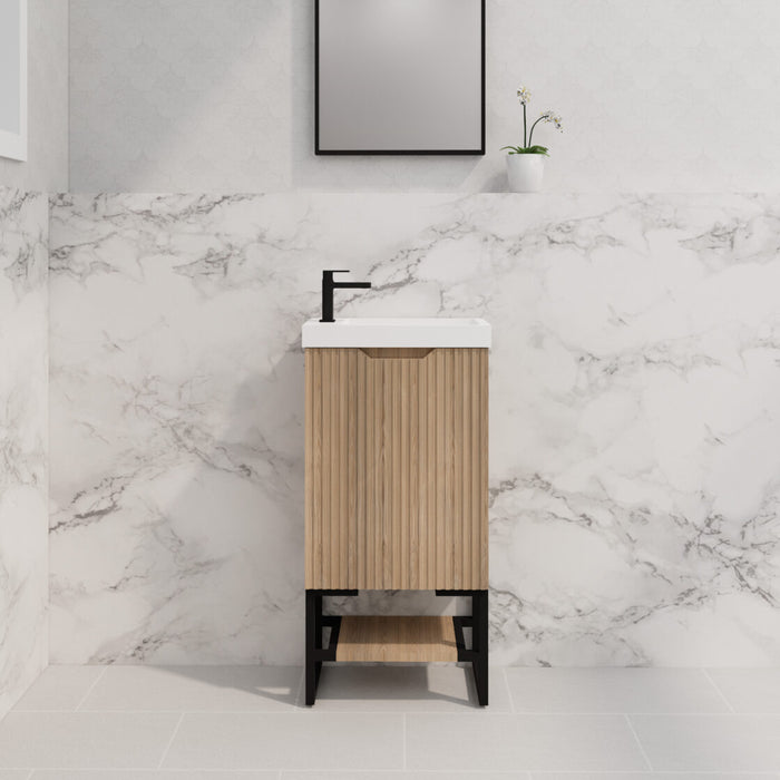 Riva Bali Mini Freestanding Vanity 450mm - American Oak