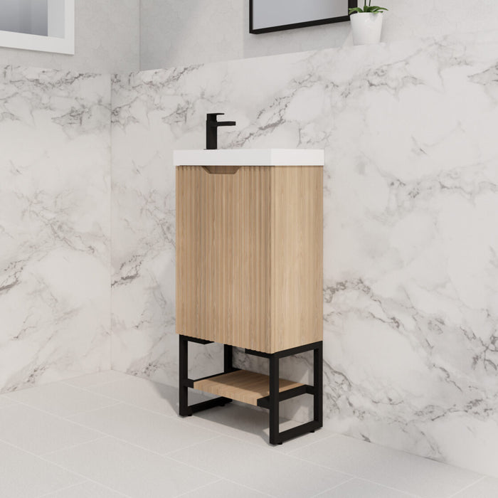 Riva Bali Mini Freestanding Vanity 450mm - American Oak