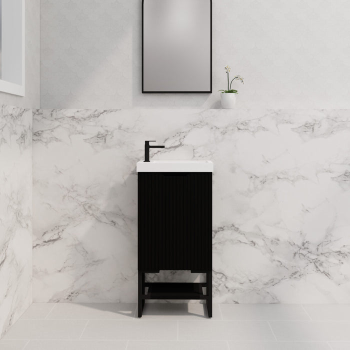 Riva Bali Mini Freestanding Vanity 450mm - Matt Black