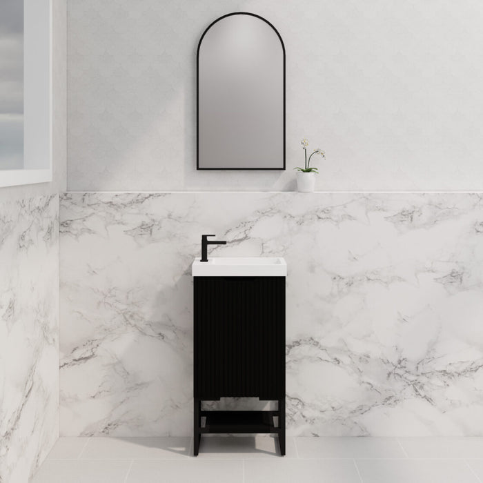 Riva Bali Mini Freestanding Vanity 450mm - Matt Black