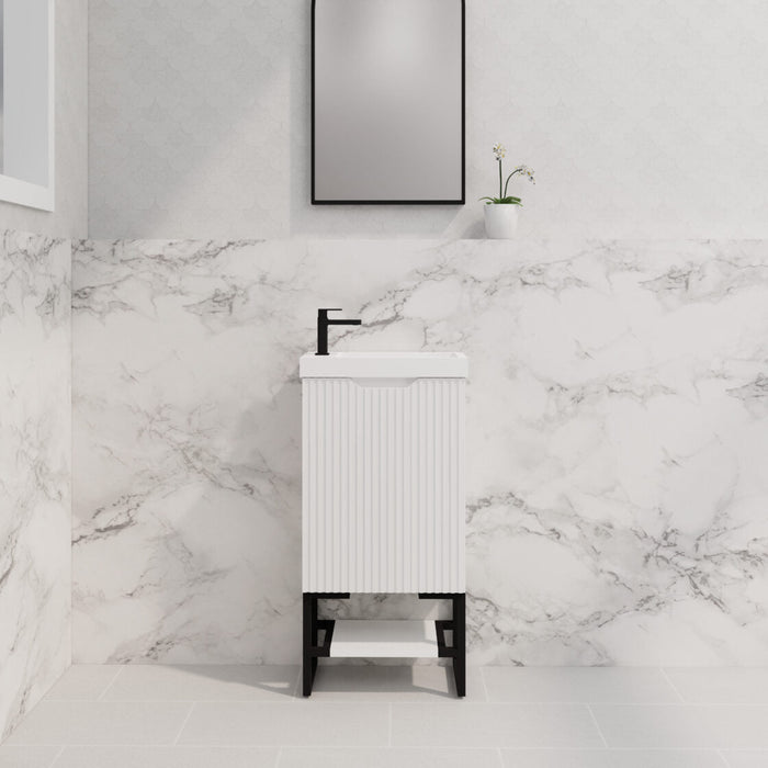 Riva Bali Mini Freestanding Vanity 450mm - Matt White