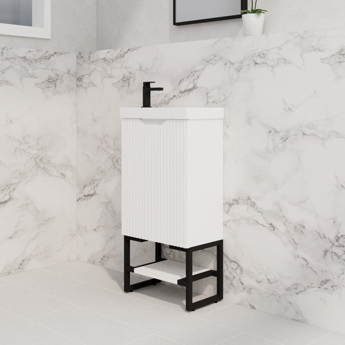 Riva Bali Mini Freestanding Vanity 450mm - Matt Black