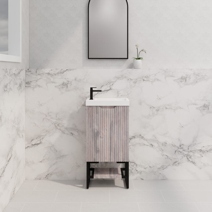 Riva Bali Mini Freestanding Vanity 450mm - White Oak